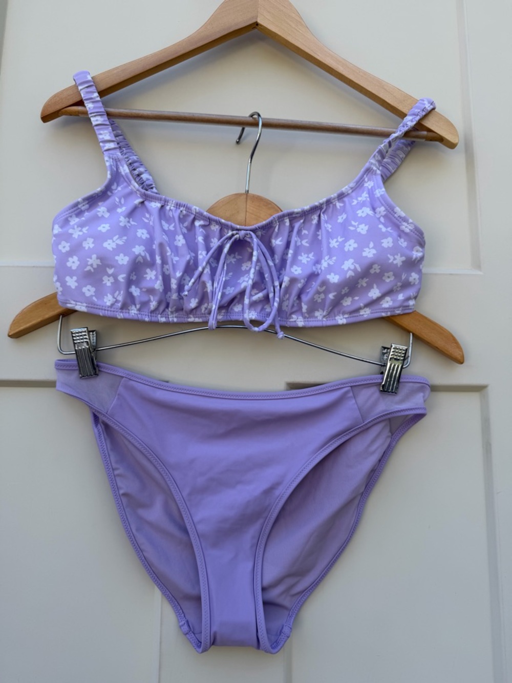 Coastal Cowgirl Aerie Lavender Floral Bikini Set - Light Purple Two-Pieces